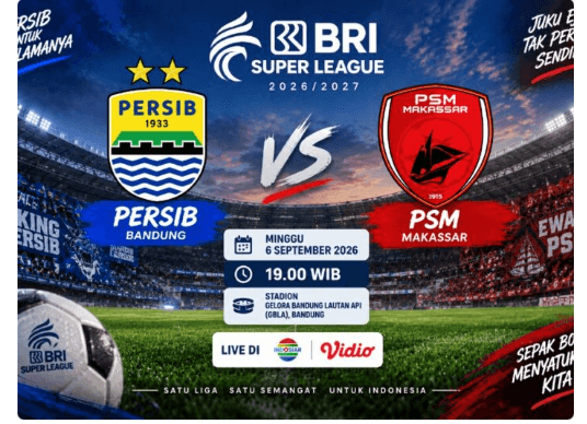 Hasil Persib vs PSM: Taktik Ketat Pangeran Biru dan Juku Eja Lahirkan Laga Sengit